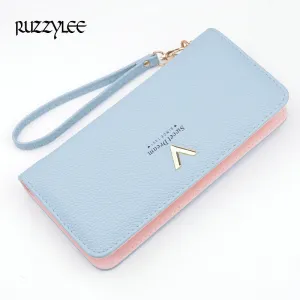 2017 New Wallet Women Long Zipper Ladies Purse Female Leather Wallets Brand Woman Purse Card Holder Clutch Portefeuille femme