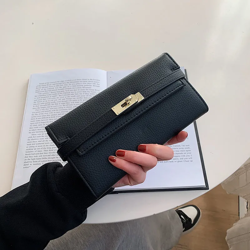 2024 New Fashion Long Clutch Young Girl Personalized Fashion Kelly Bag Versatile Large Capacity Card Holder Fashion Wallet