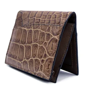 40-672-CAP Gracen Crocodile Card Case, Cappuccino