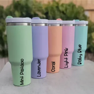 40oz Matte Pastel Tumbler - Includes Custom Engraving