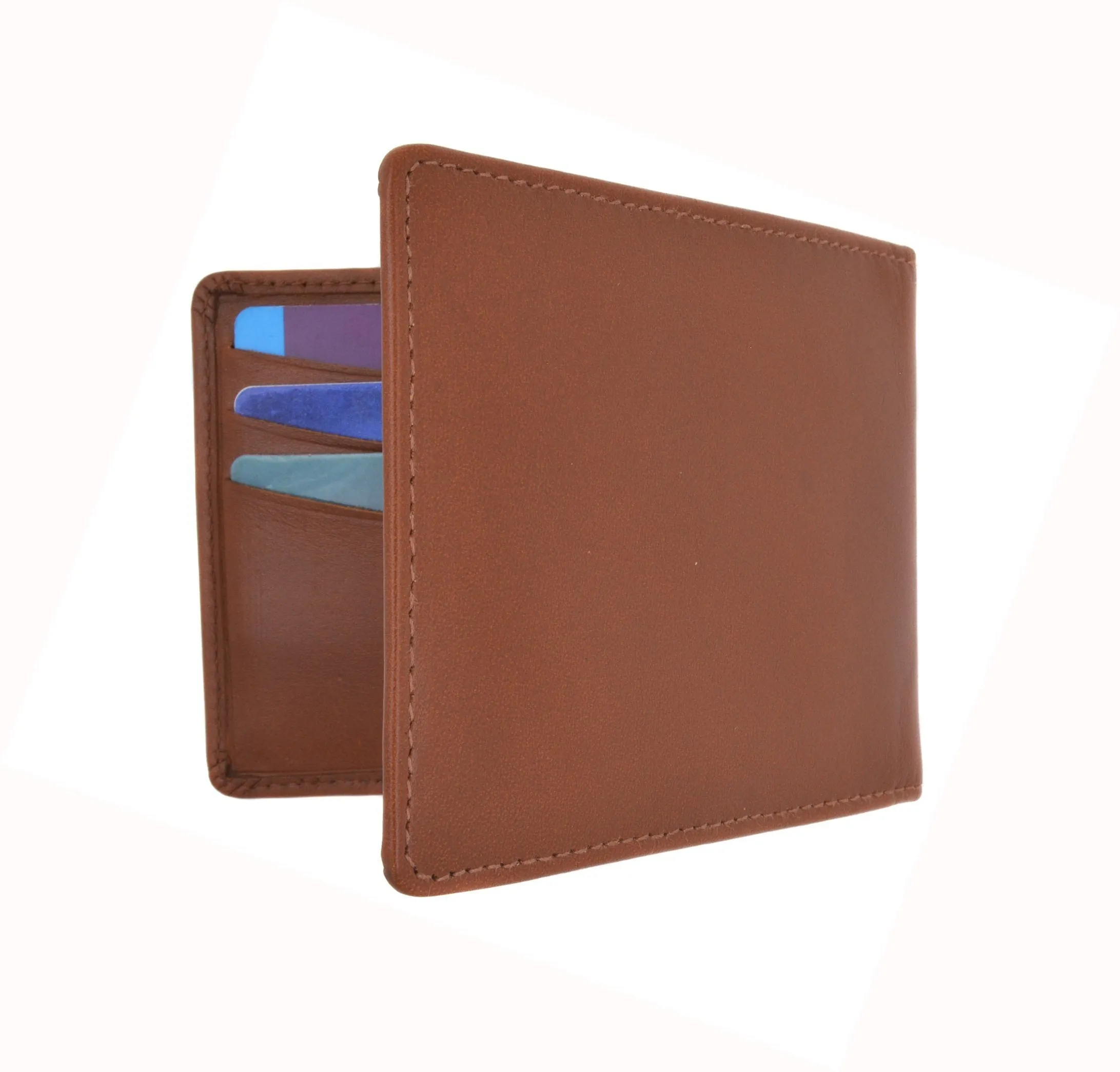 AFONiE Genuine Leather Bi-fold Money Clip Wallet