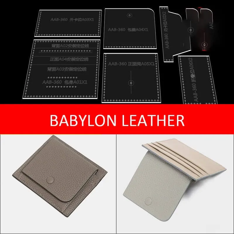 BABYLON™ Leather Card Holder Wallet Pattern AAB-360