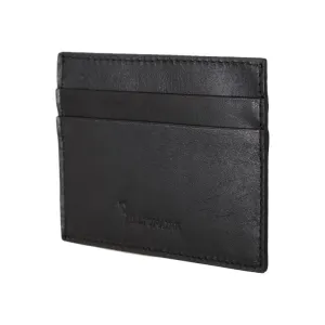 Billionaire Italian Couture Exquisite Black Leather Men's Wallet