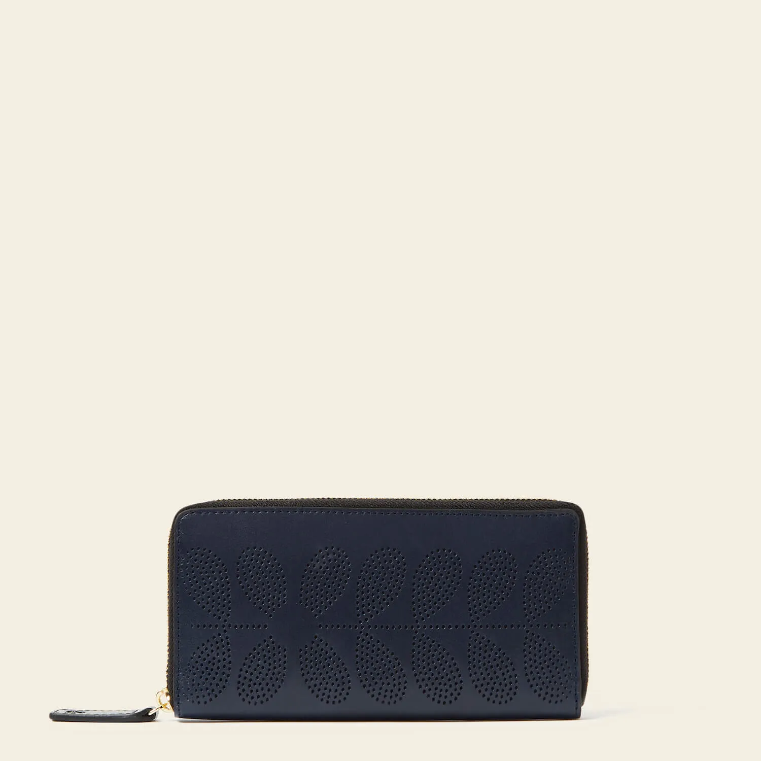 Forget Me Not Wallet - Navy Punched Flower