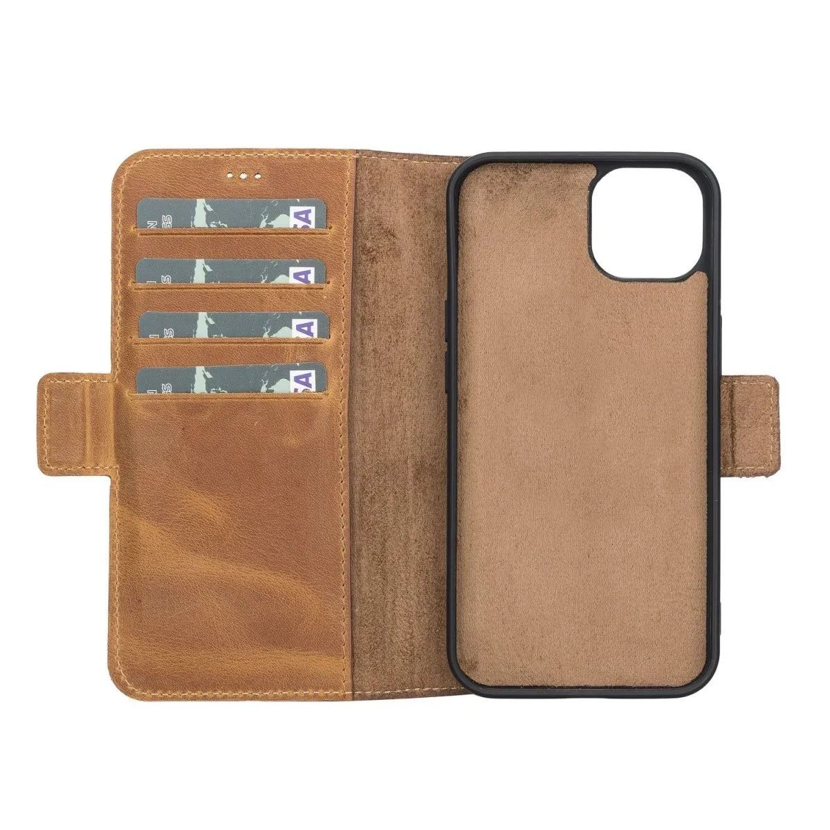 iPhone 13 Leather Flip Cover Wallet Case with Kickstand