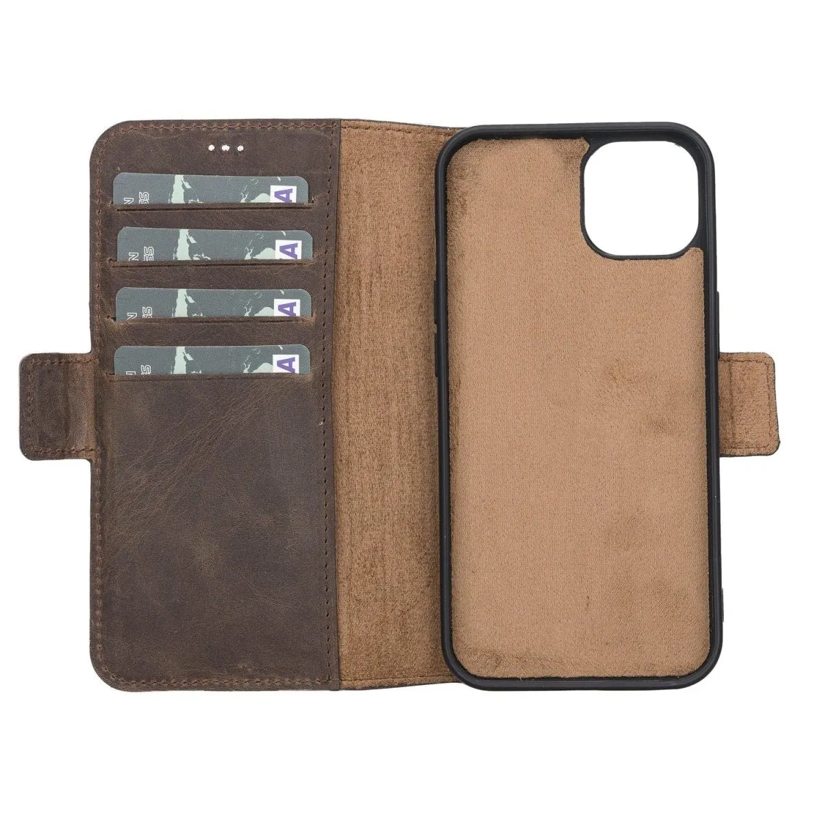 iPhone 13 Leather Flip Cover Wallet Case with Kickstand