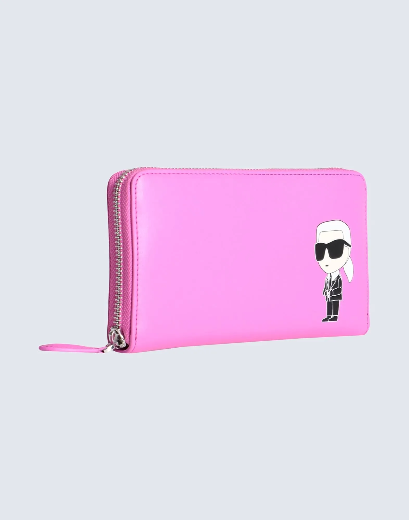 Karl Lagerfeld K/ikonik 2.0 Leather Cont Wallet, pink