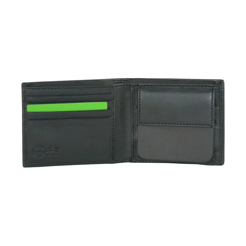 La Martina Black Calfskin Men Wallet