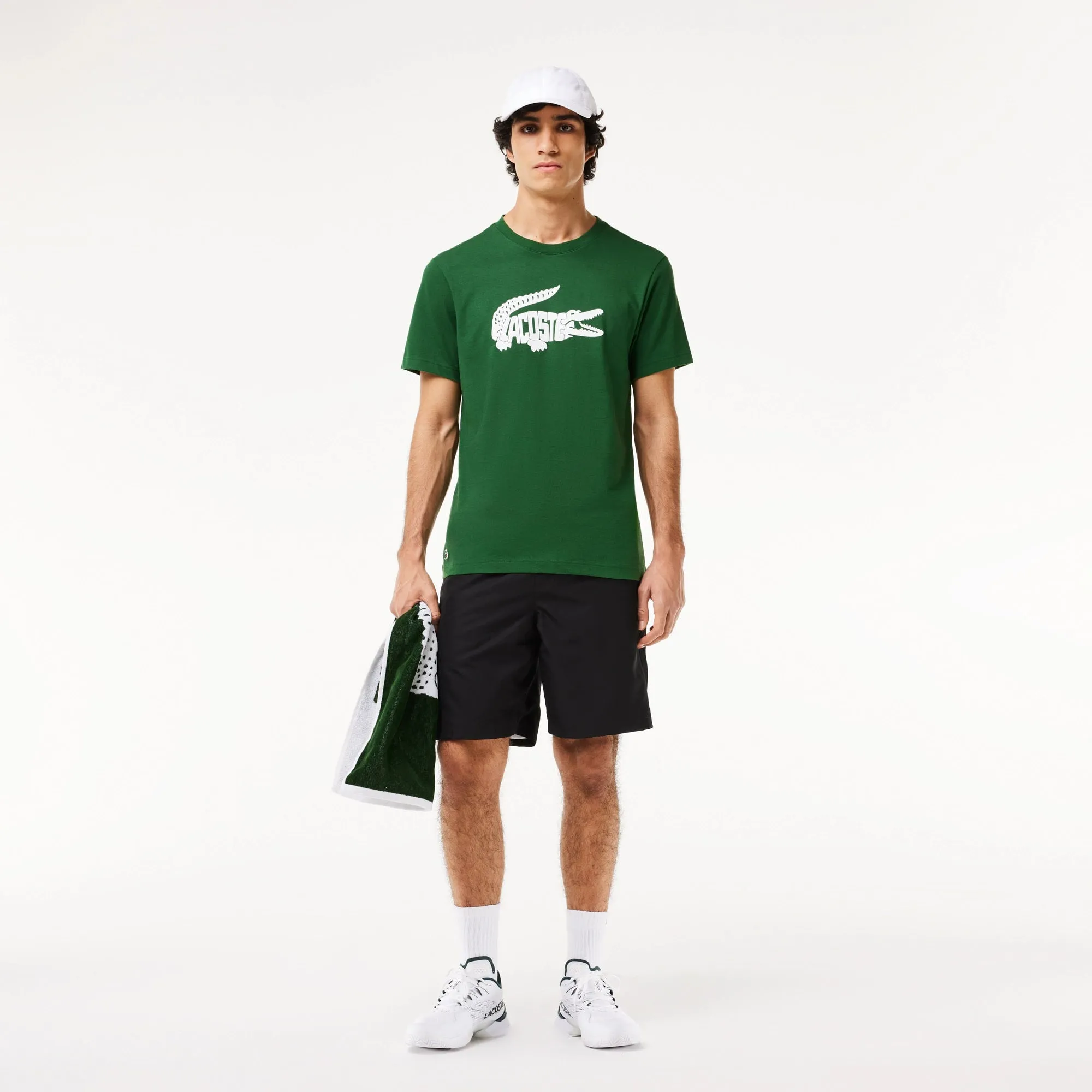 Lacoste Men's Sport Ultra-Dry Croc Print T-Shirt