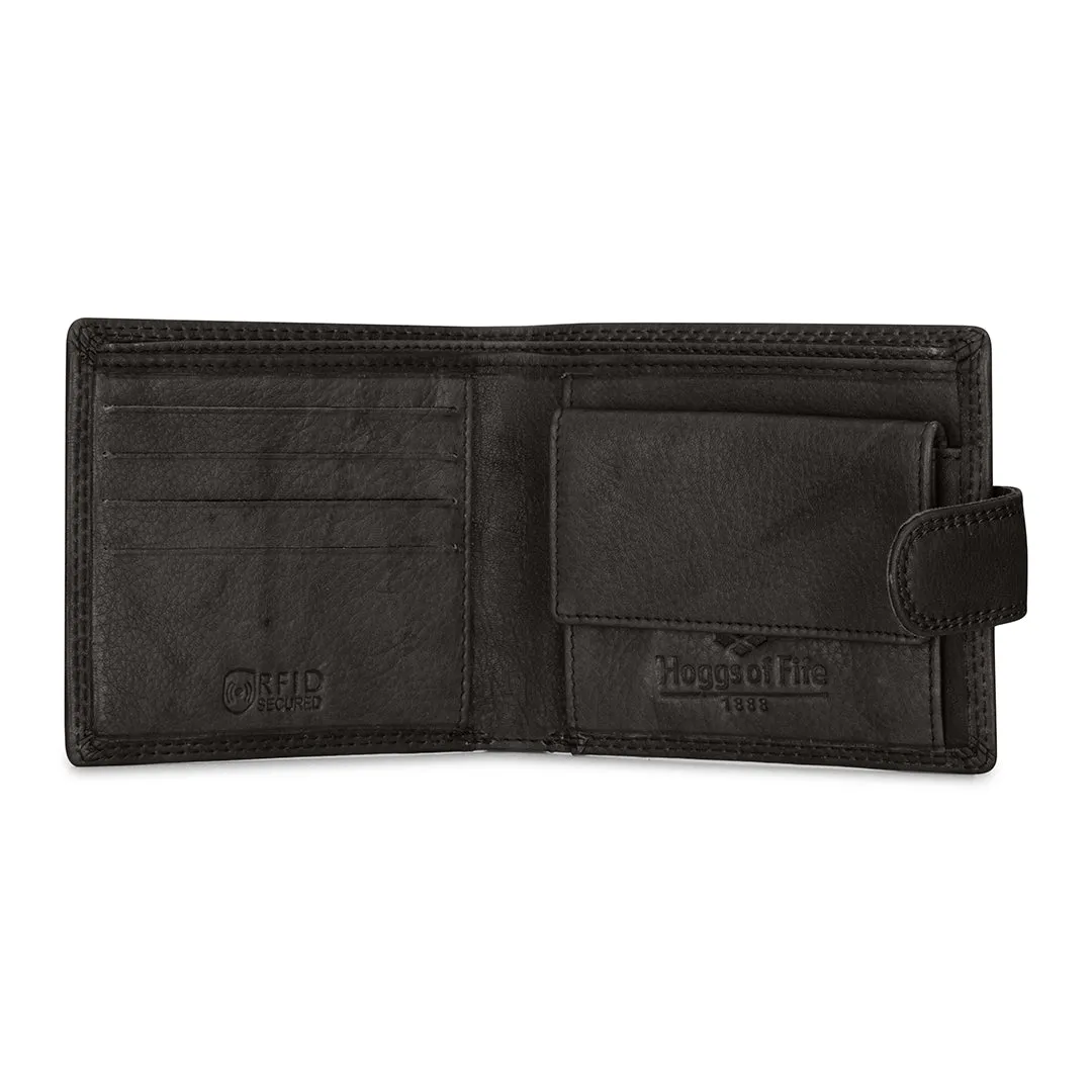 Monarch Leather Coin Wallet - Black by Hoggs of Fife