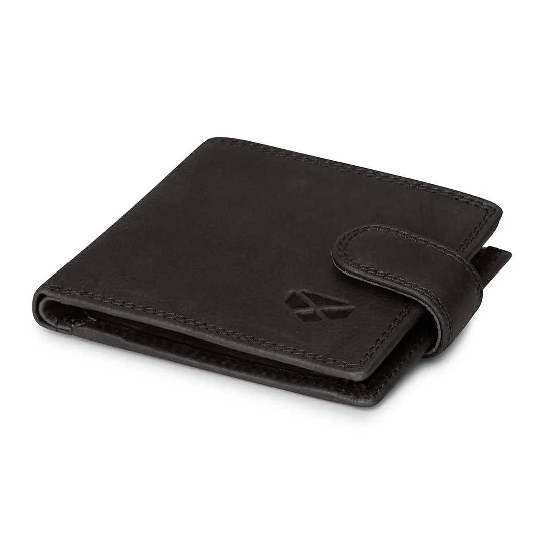 Monarch Leather Coin Wallet - Black by Hoggs of Fife