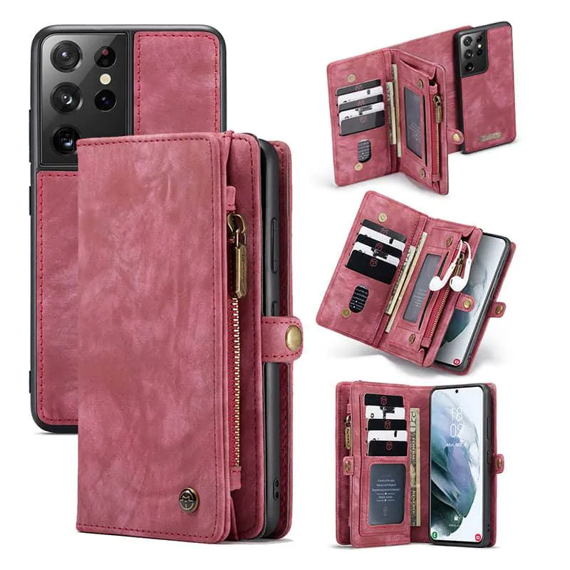 Multifunctional Wallet PU Leather Case for Galaxy