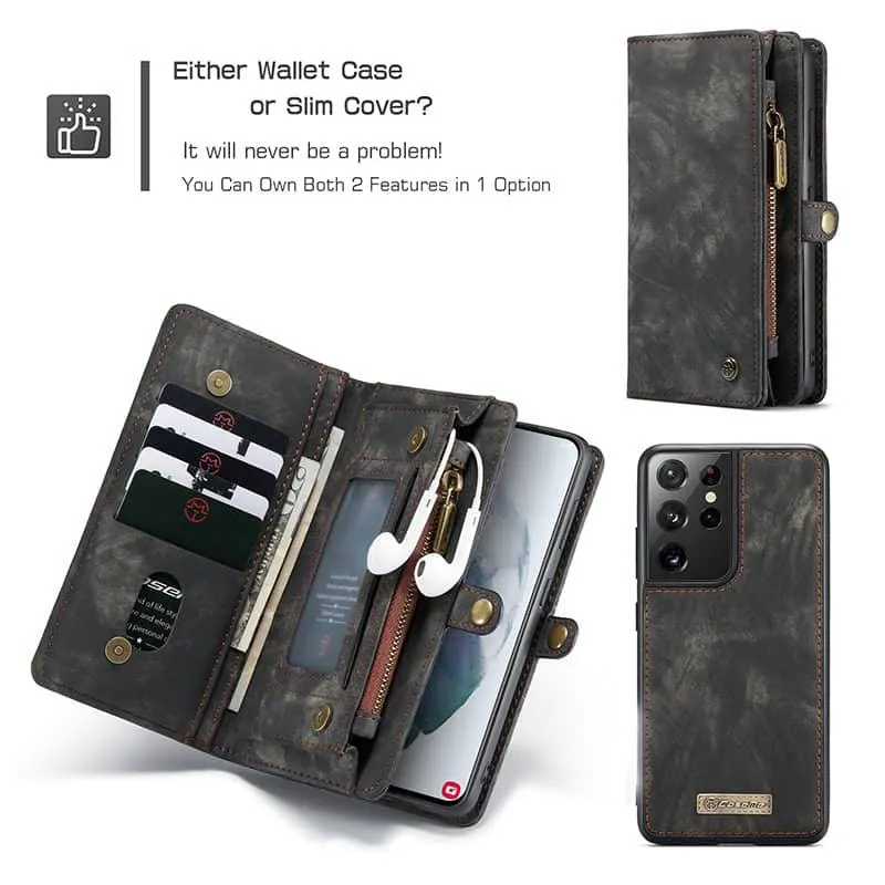 Multifunctional Wallet PU Leather Case for Galaxy