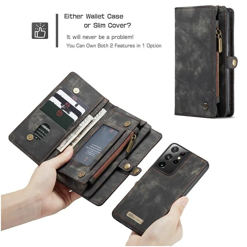 Multifunctional Wallet PU Leather Case for Galaxy