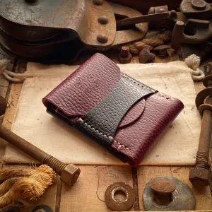 Original Luxe Minimalist Wallet - Bordeaux Dollaro and Black Dollaro