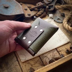 Original Wask Minimalist Wallet - Brown Dollaro and Olive Dollaro