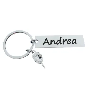 Personalized Engraved Pickleball Keychain