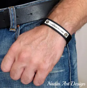 Personalized Names Leather Cuff Wristband