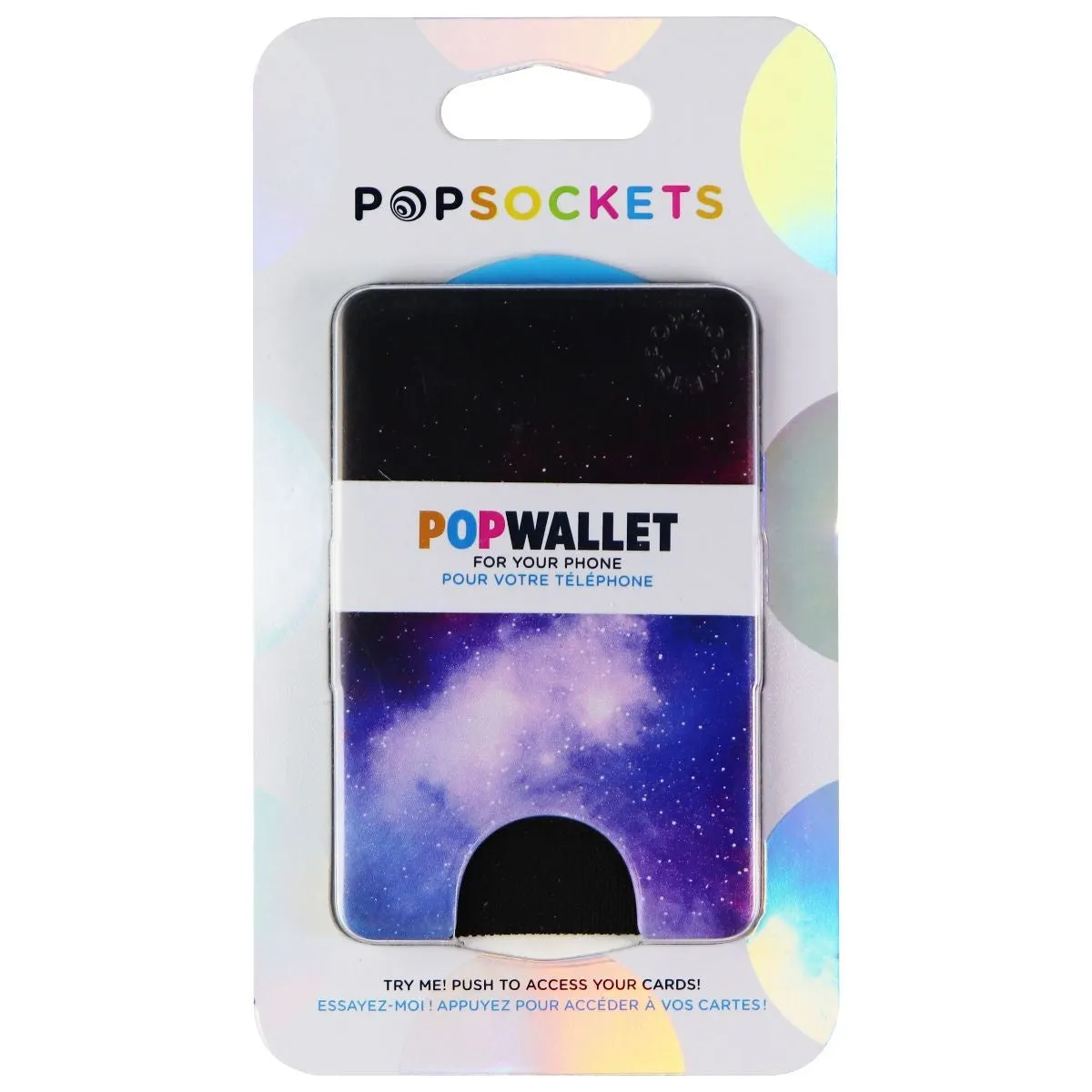 PopSockets PopWallet - Official Wallet for Smartphones and Tablets - Blue Galaxy