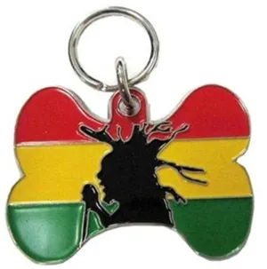 Rasta Dog ID Tag - With Engraving