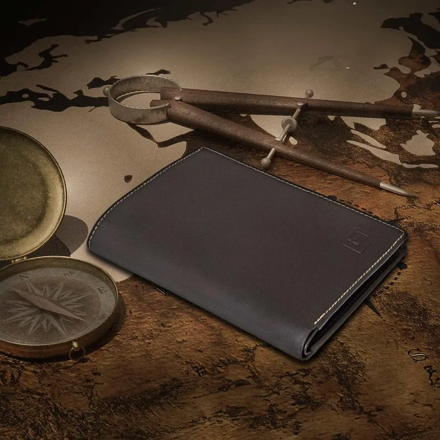 RFID Blocking Leather Passport Wallet