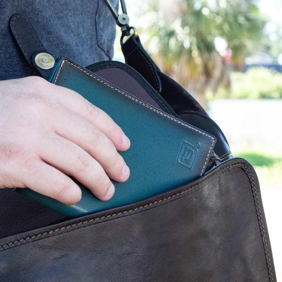 RFID Blocking Leather Passport Wallet