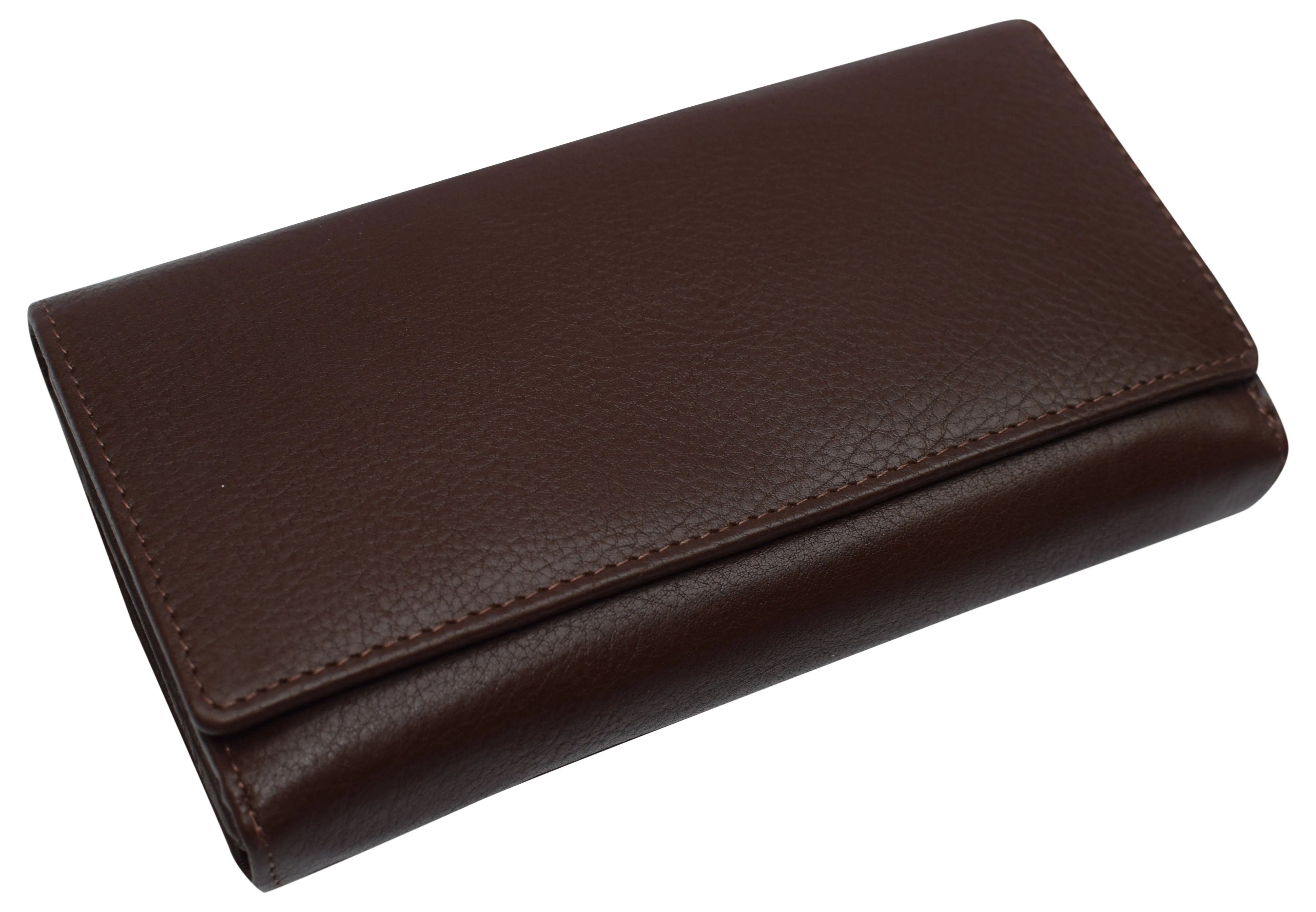 RFIDCN5575 Womens RFID Genuine Leather Wallet Clutch Zip Around Checkbook Organizer for Ladies