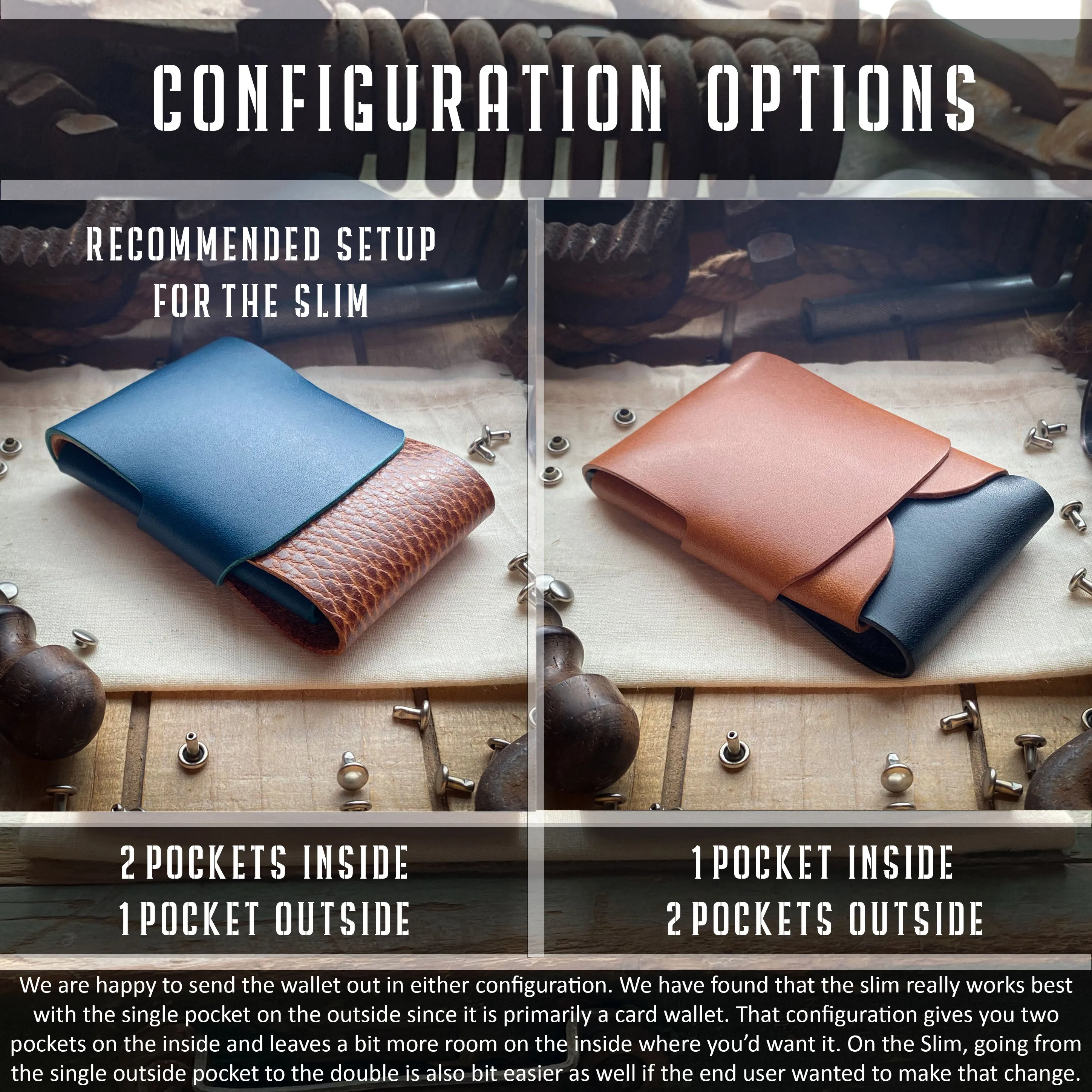 SLIM Swaddle Minimalist Wallet - Bourbon and Tobacco