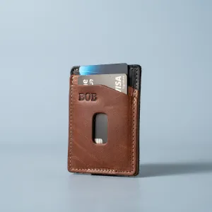 The Levi Fine Leather Vertical Magnetic Money Clip Wallet