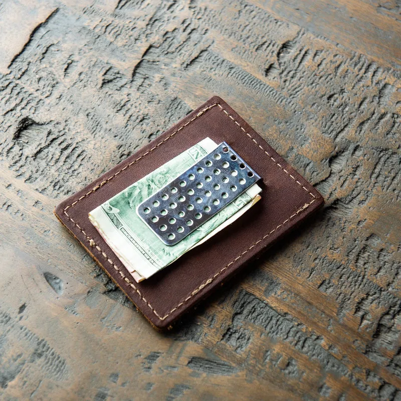 The Trey Money Clip Front Pocket Fine Leather Wallet