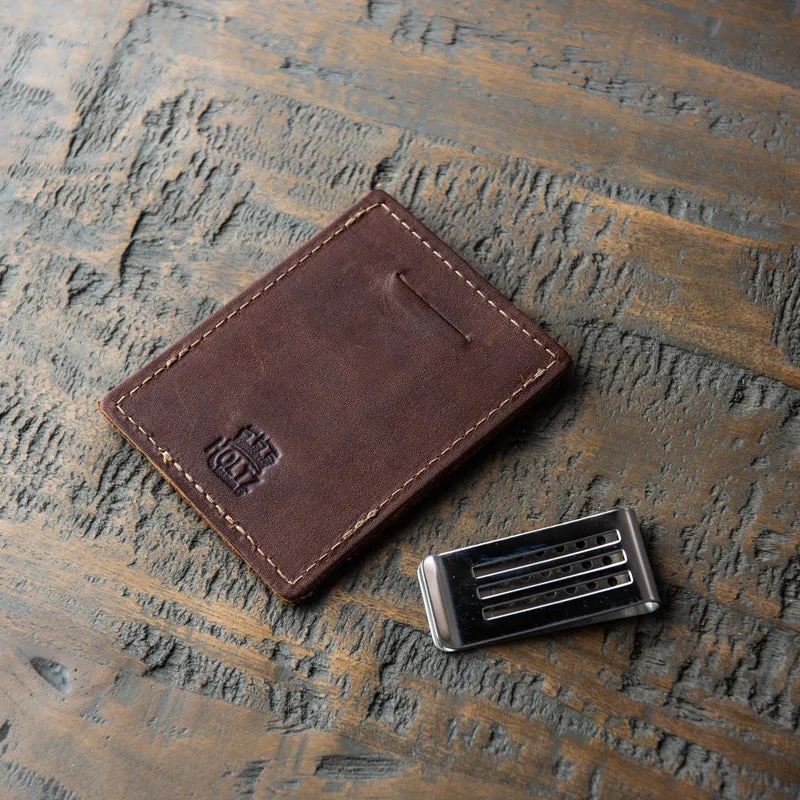 The Trey Money Clip Front Pocket Fine Leather Wallet