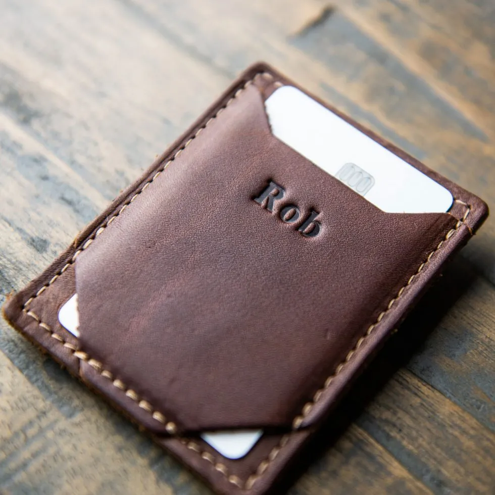 The Trey Money Clip Front Pocket Fine Leather Wallet