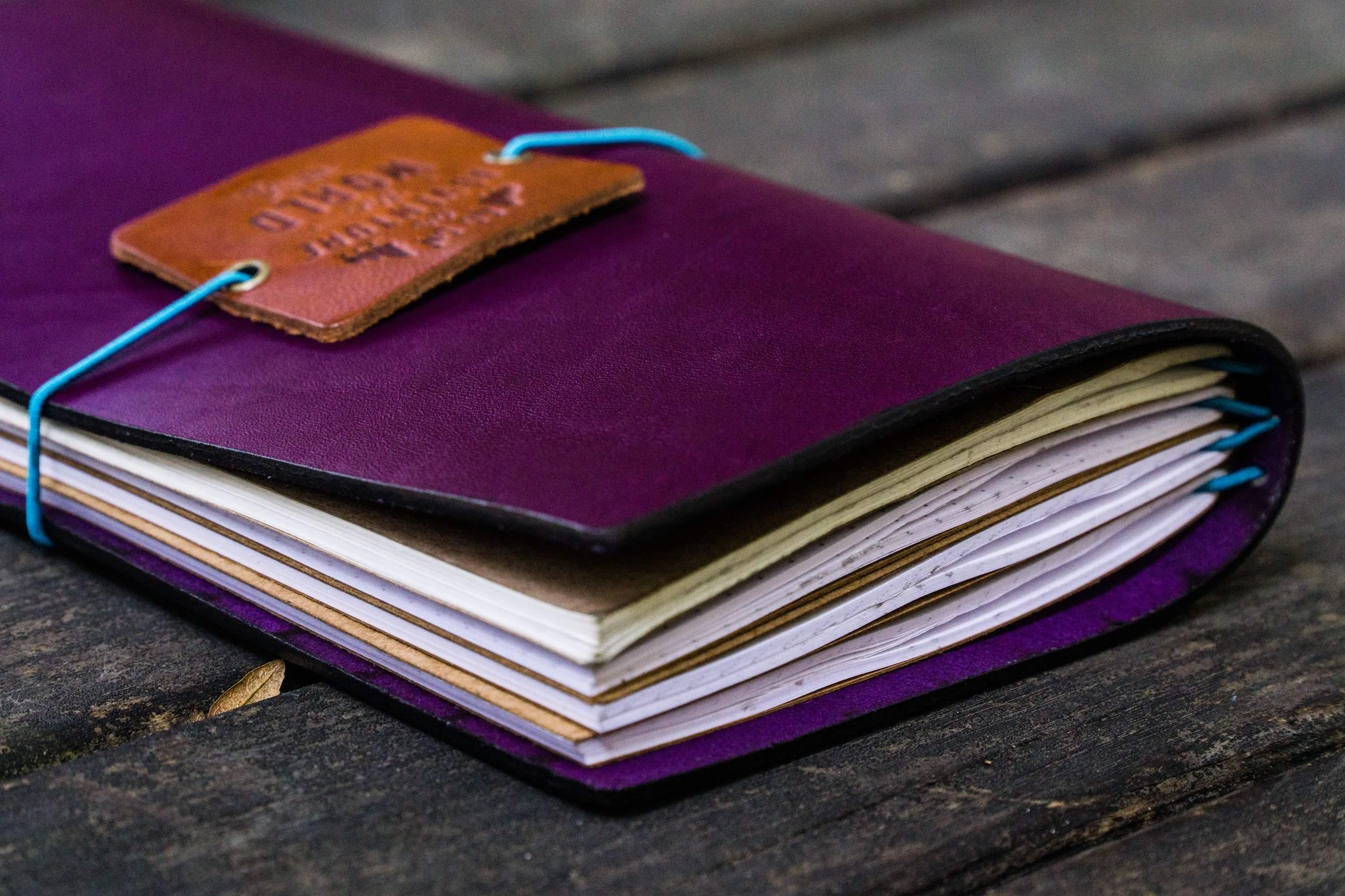 Traveler's Notebook Leather Cover-Purple