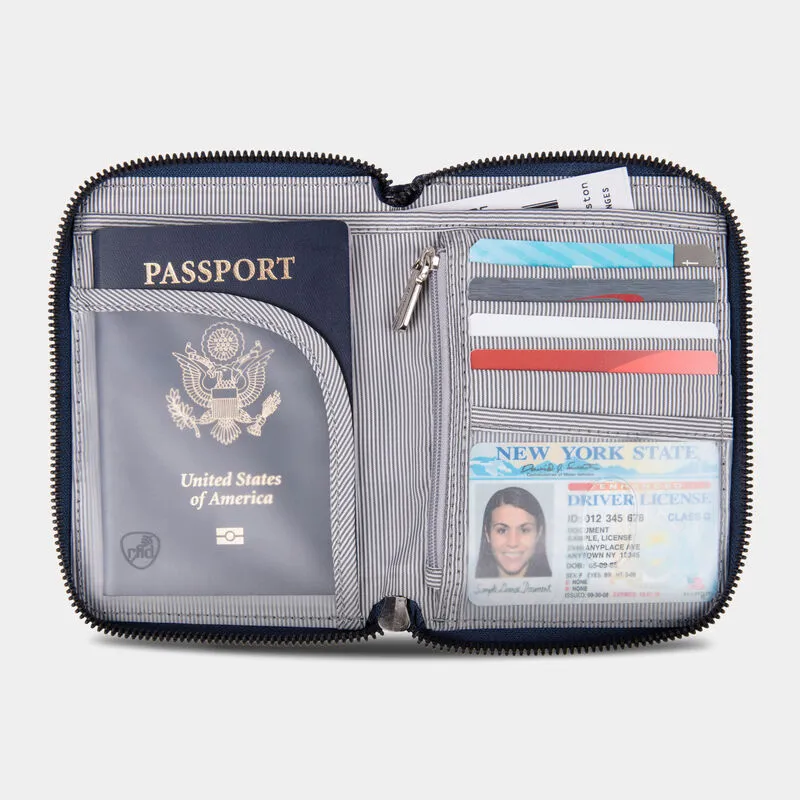 Travelon RFID Blocking Passport Zip Wallet