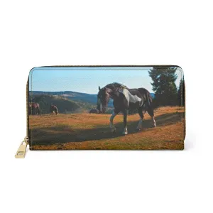 Uniquely You Womens Wallet - Zip Purse / Landscape & Horse Grphic Purse