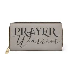 Uniquely You Womens Wallet - Zip Purse / Taupe & Black Prayer Warrior