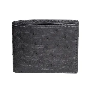 Wallet in Black Ostrich