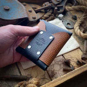 Wide Wask Minimalist Wallet - Black Dollaro and Whiskey Dollaro