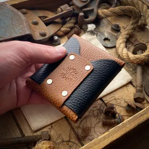 Wide Wask Minimalist Wallet - Whiskey Dollaro and Black Dollaro